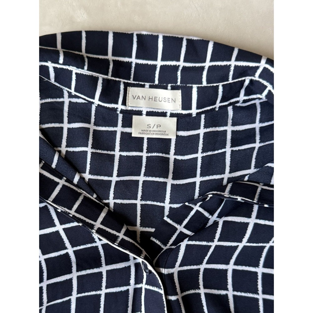 Van Heusen women's sleeveless classic Pattern Light Weight button up size Small - Picture 2 of 7